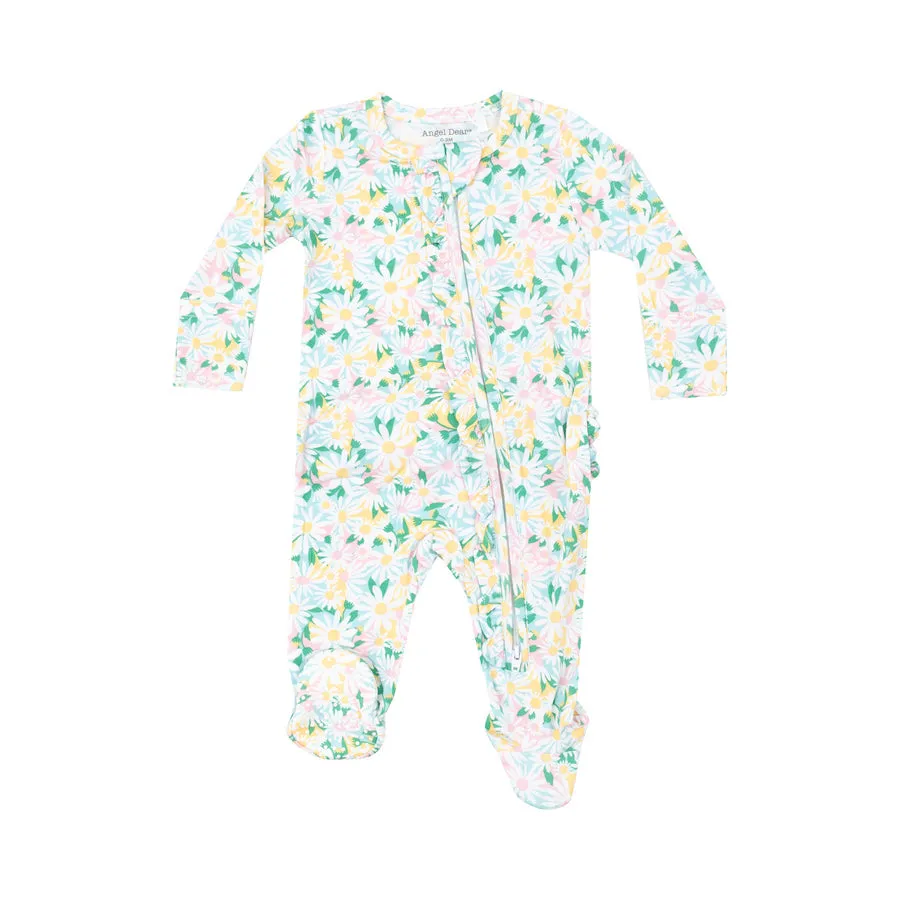 2-Way Zipper Footie - Color Fill Daisies by Angel Dear