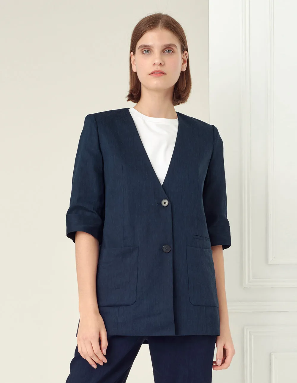 BORA AKSU Navy blue blazer