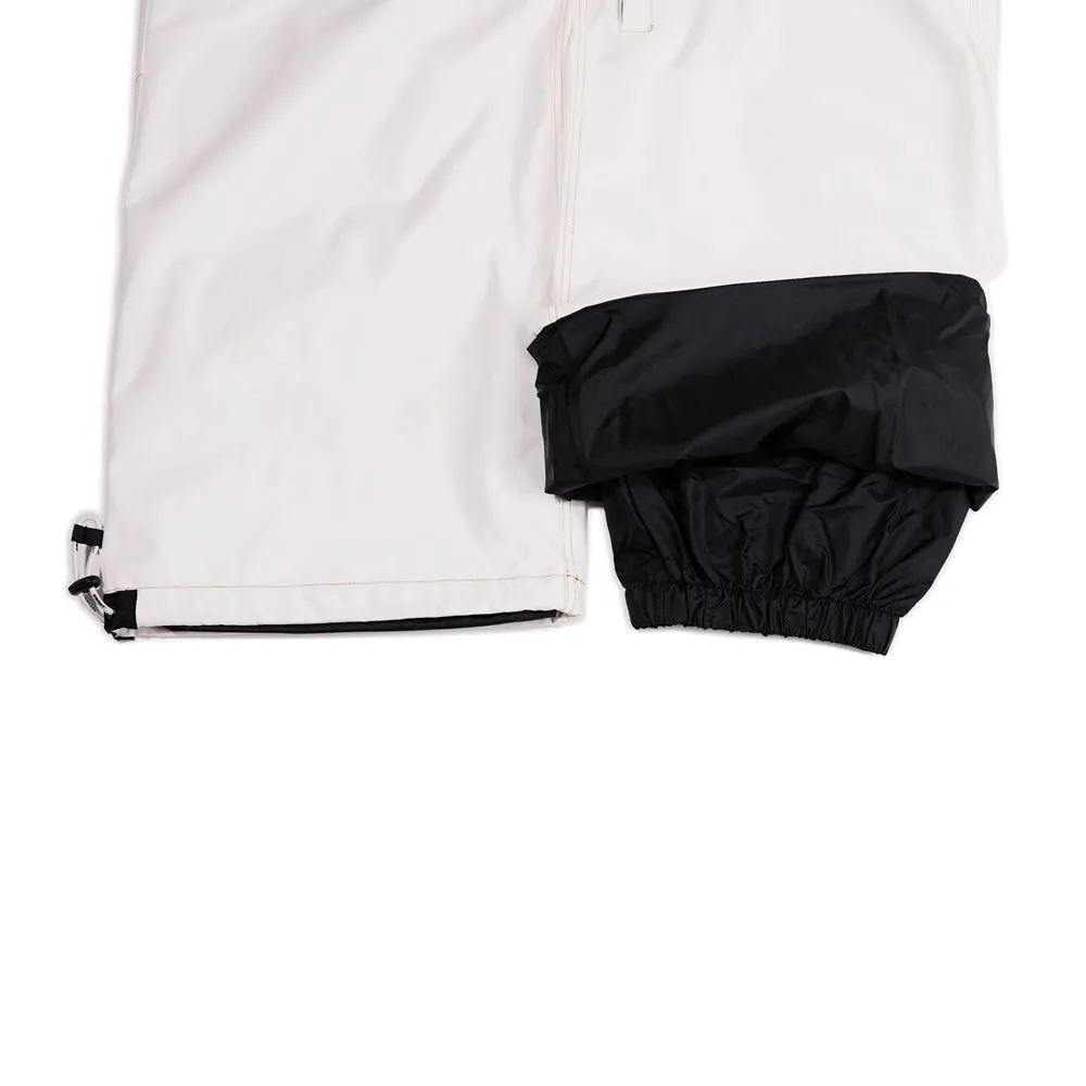 DENIM BIB PANTS WHITE