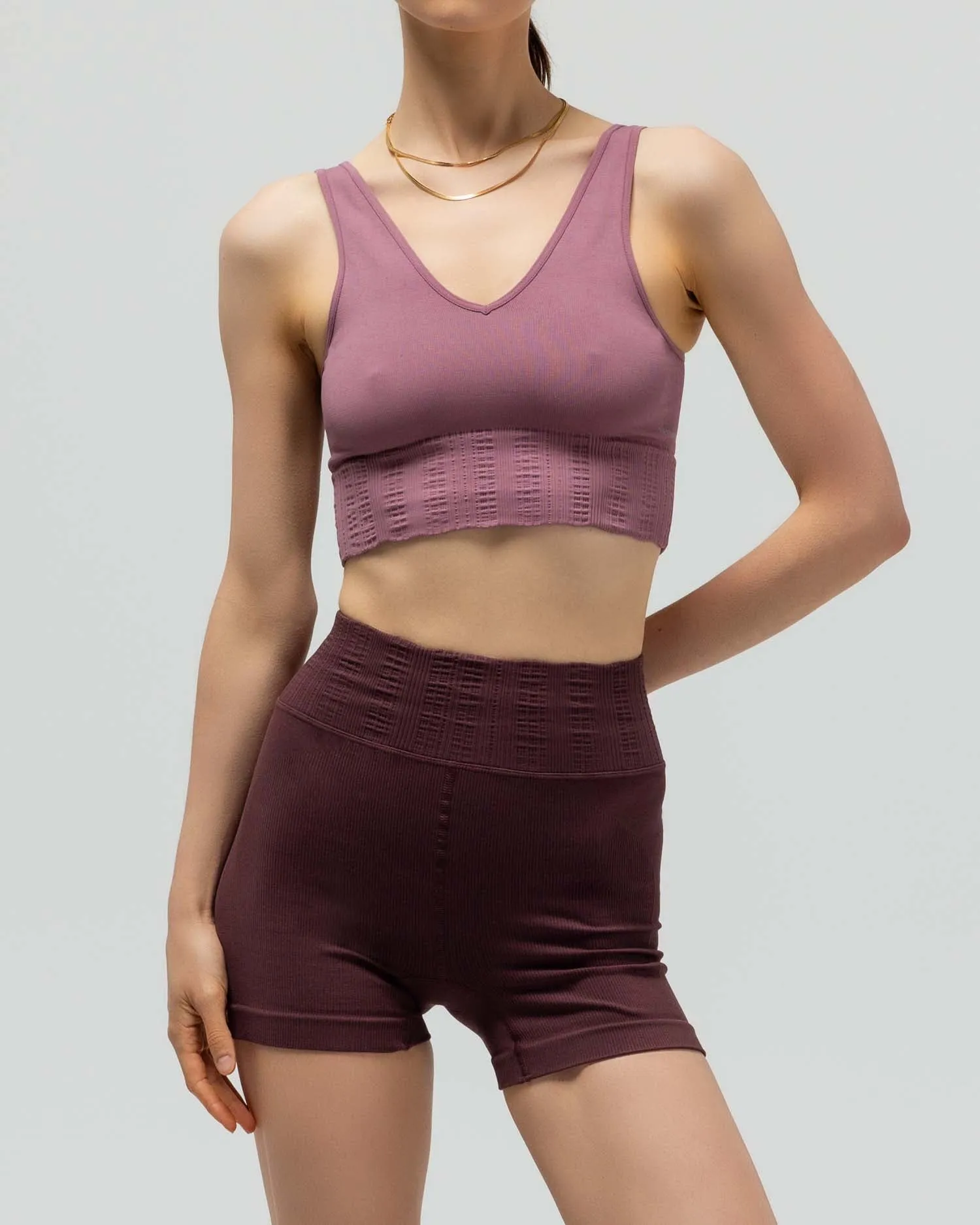 RIBBED BIKER SHORT